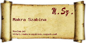 Makra Szabina névjegykártya
